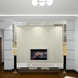 10Pcs 5x5CM DIY Waist Line Mirror Sticker Modern Acrylic Wall Stickers for Living RoomSilver - Extra Image