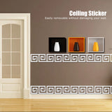 10Pcs 5x5CM DIY Waist Line Mirror Sticker Modern Acrylic Wall Stickers for Living RoomSilver - Extra Image
