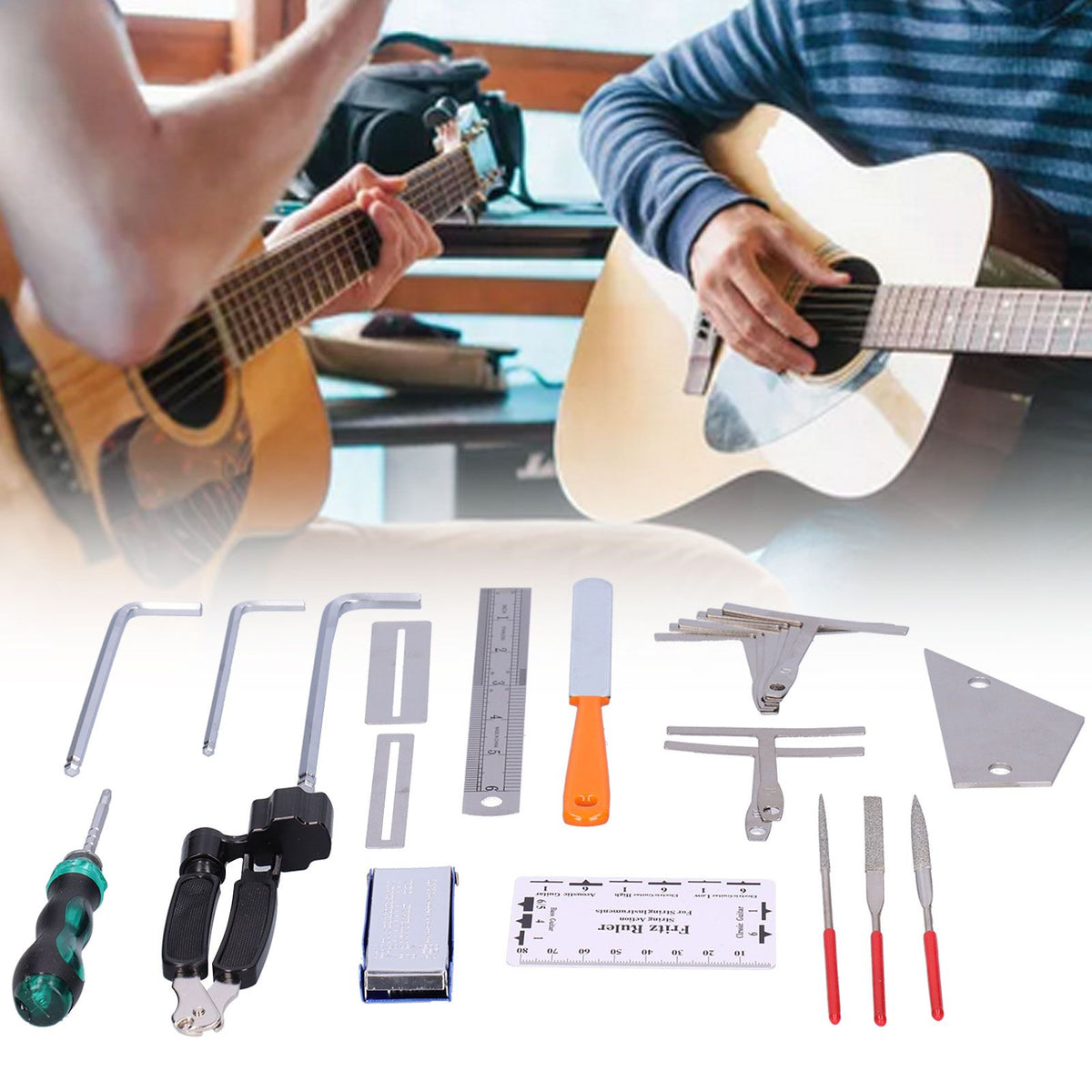 Guitar Care Cleaning Repair Tool Kit Musical Instrument Setup Maintenance Tools Set