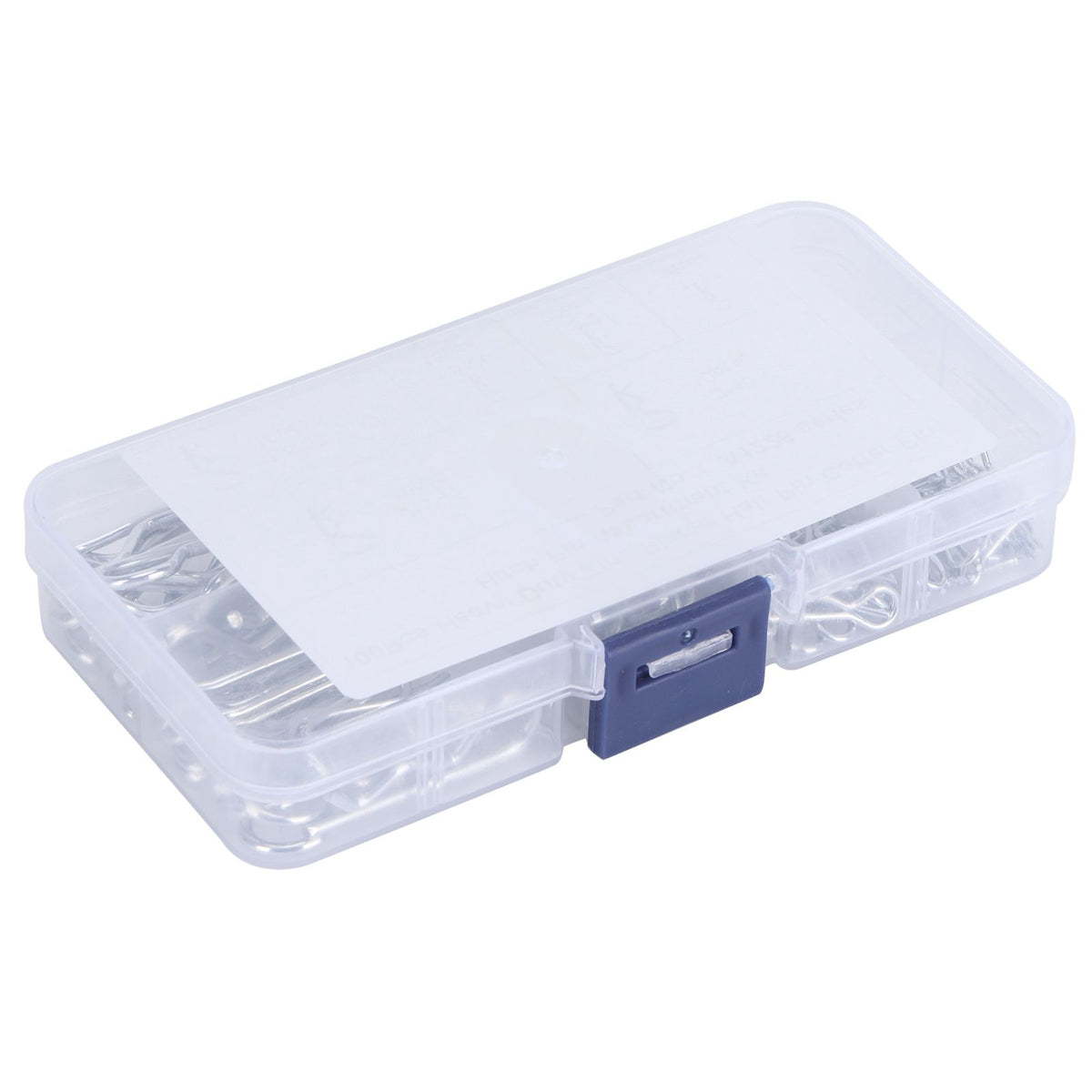 100Pcs R Cotter Pins Tractor Pin Clips with Plastic Box Assortment Kit Fastener Clip Set