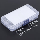 100Pcs R Cotter Pins Tractor Pin Clips with Plastic Box Assortment Kit Fastener Clip Set - Extra Image