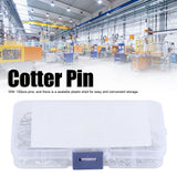 100Pcs R Cotter Pins Tractor Pin Clips with Plastic Box Assortment Kit Fastener Clip Set - Extra Image