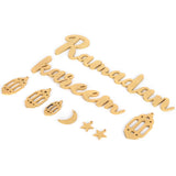 Wooden Hanging Plaque Sign Pendant Ornament Wall DIY Letter Wall Ornaments Home DecorationGold - Top-Down View