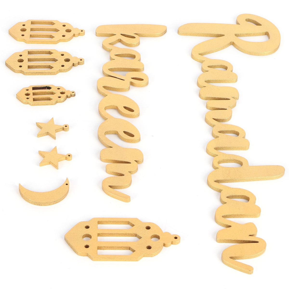 Wooden Hanging Plaque Sign Pendant Ornament Wall DIY Letter Wall Ornaments Home DecorationGold