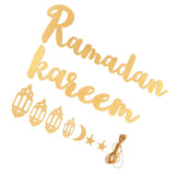 Wooden Hanging Plaque Sign Pendant Ornament Wall DIY Letter Wall Ornaments Home DecorationGold - Close-Up Angle