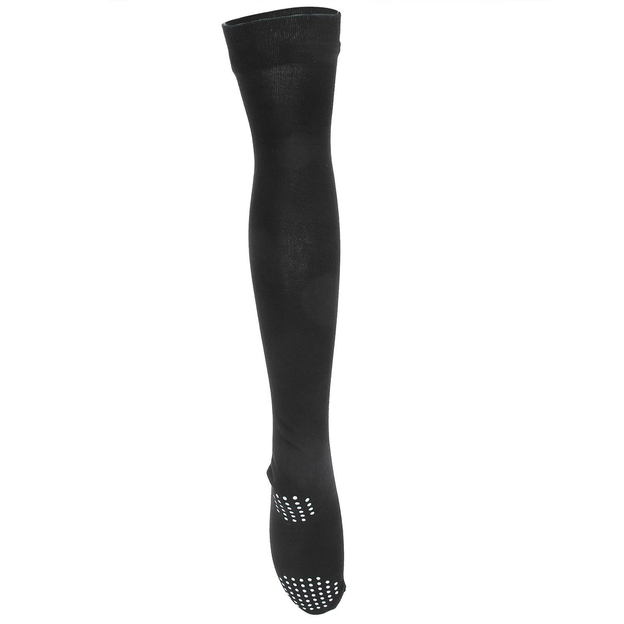 Women Yoga Socks Non Slip Warm Thigh High Stockings for Fitness Latin Dance Sports Black