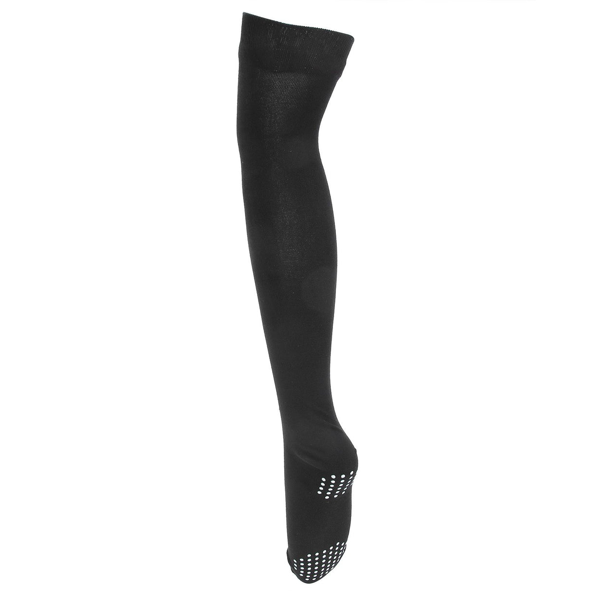 Women Yoga Socks Non Slip Warm Thigh High Stockings for Fitness Latin Dance Sports Black