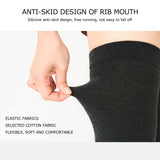 Women Yoga Socks Non Slip Warm Thigh High Stockings for Fitness Latin Dance Sports Black