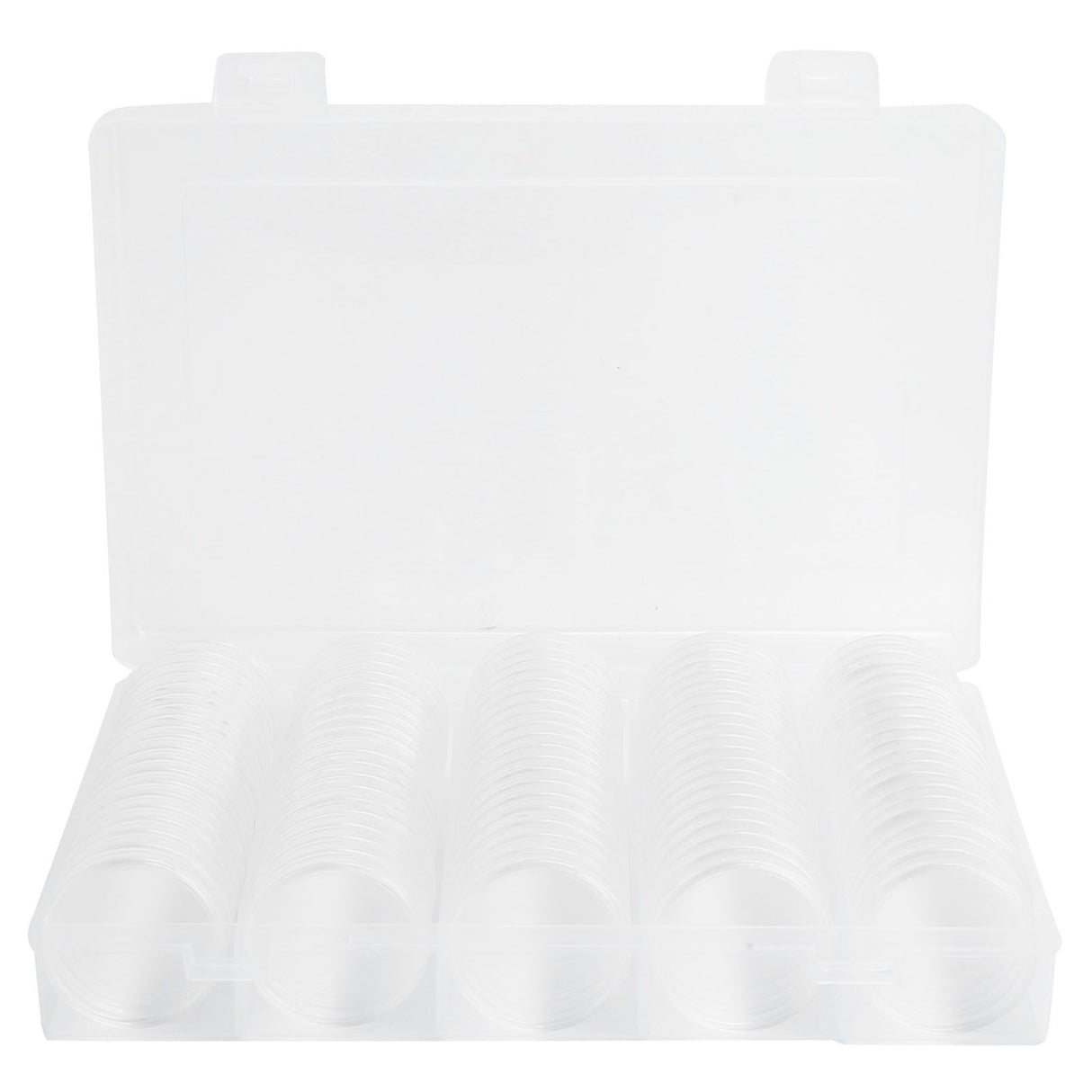 100PCS Transparent Coin Storage Box 17/20/25/27/30mm Round Coin Capsules Containers Protector