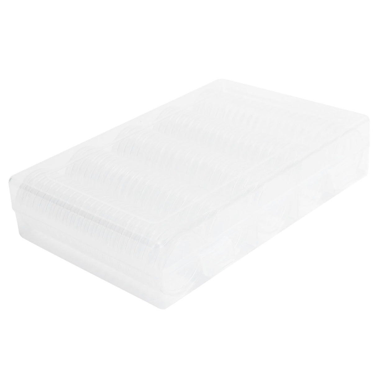 100PCS Transparent Coin Storage Box 17/20/25/27/30mm Round Coin Capsules Containers Protector