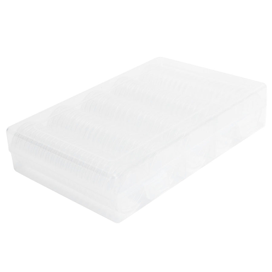 100PCS Transparent Coin Storage Box 17/20/25/27/30mm Round Coin Capsules Containers Protector