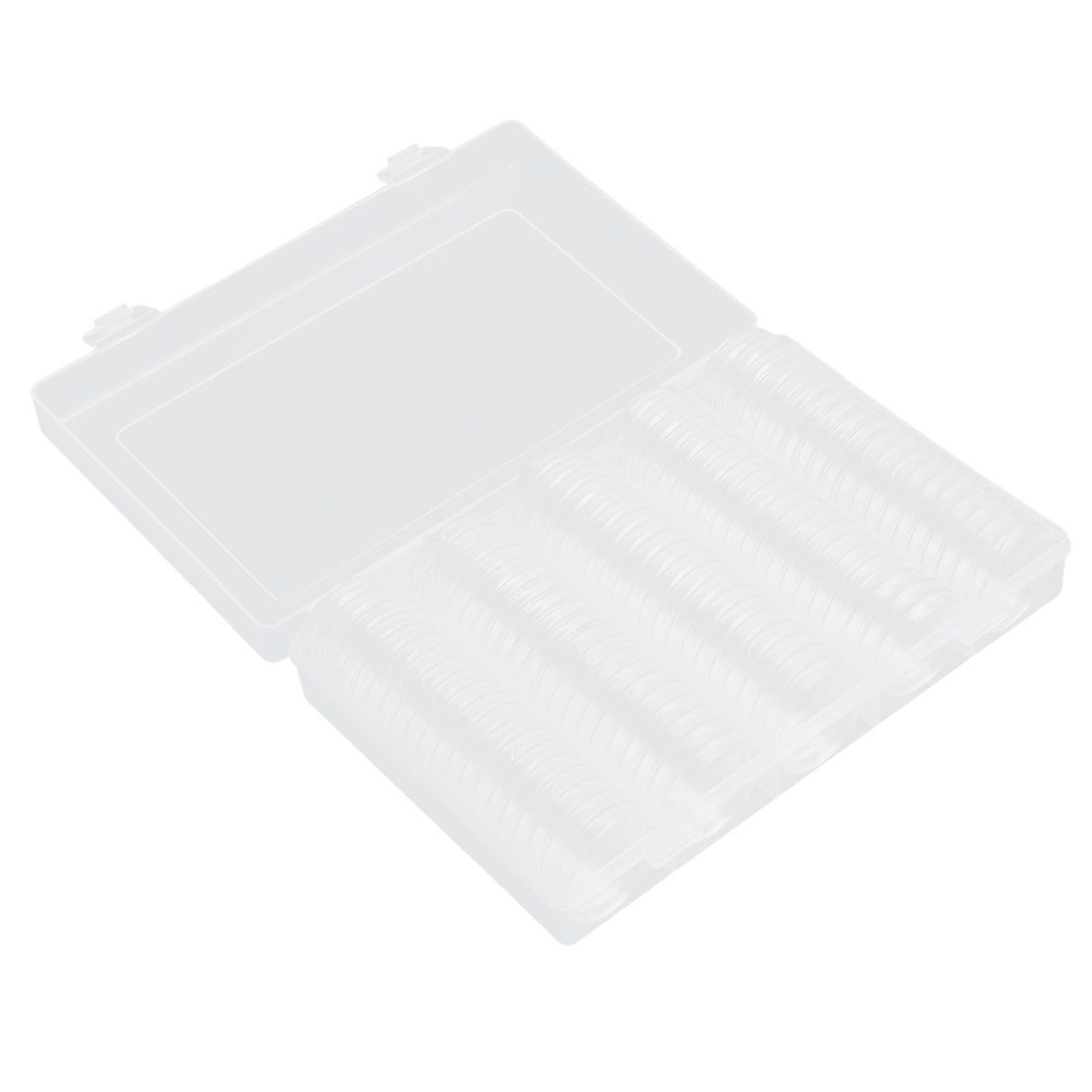100PCS Transparent Coin Storage Box 17/20/25/27/30mm Round Coin Capsules Containers Protector