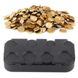 Rectangle Euro Coin Dispenser Plastic Coin Holders Storage Box Organizer Car Use