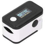 Fingertip Pulse Oximeter LED Screen Blood Oxygen Saturation Monitor with Lanyard Black - Front View