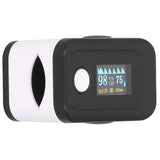 Fingertip Pulse Oximeter LED Screen Blood Oxygen Saturation Monitor with Lanyard Black - Side View