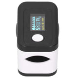 Fingertip Pulse Oximeter LED Screen Blood Oxygen Saturation Monitor with Lanyard Black - Top-Down View