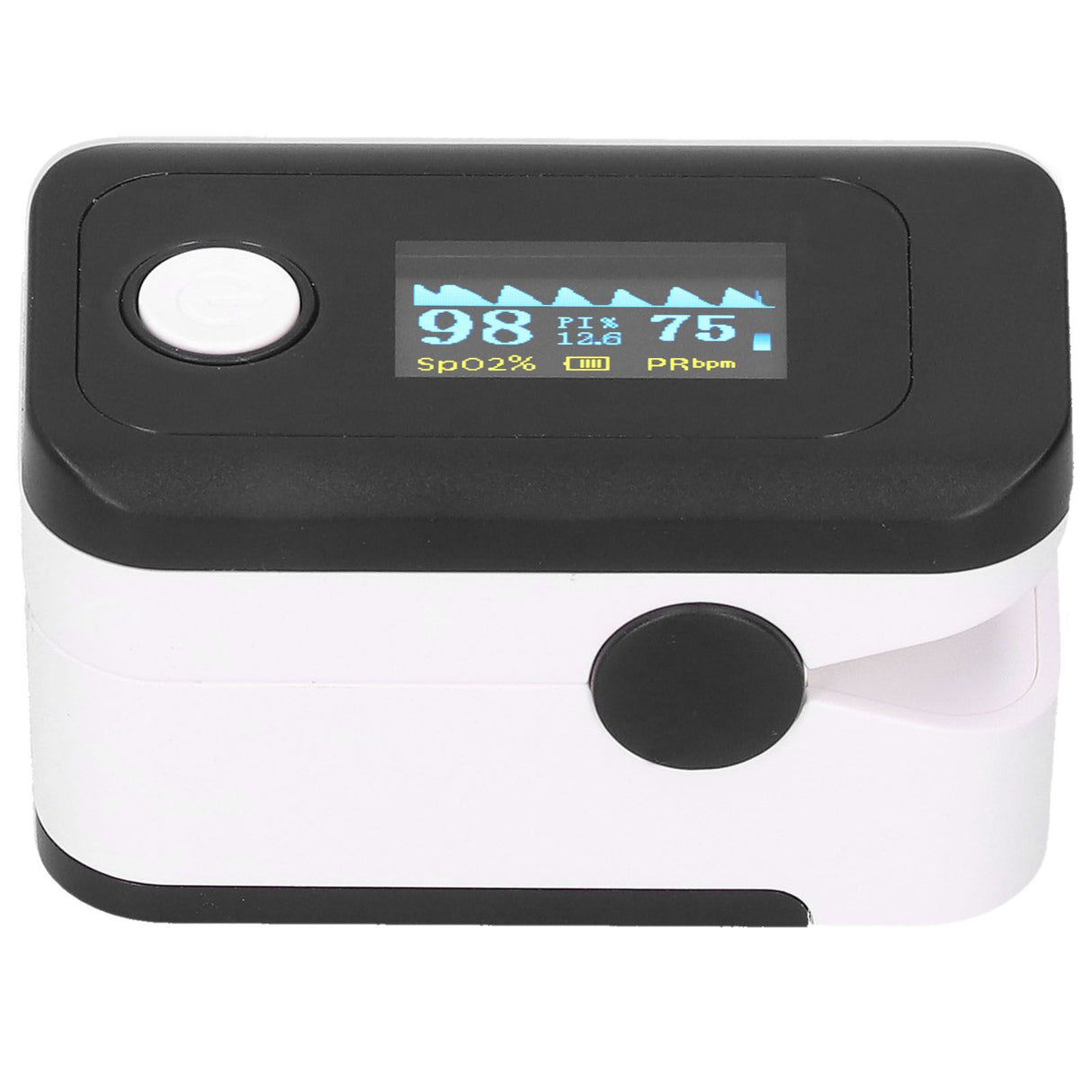 Fingertip Pulse Oximeter LED Screen Blood Oxygen Saturation Monitor with Lanyard Black