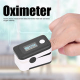 Fingertip Pulse Oximeter LED Screen Blood Oxygen Saturation Monitor with Lanyard Black
