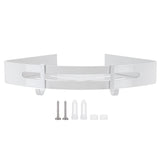 White Toilet Triangular Basket Hotel Bathroom Single Layer Aluminum Shelf for Bathroom