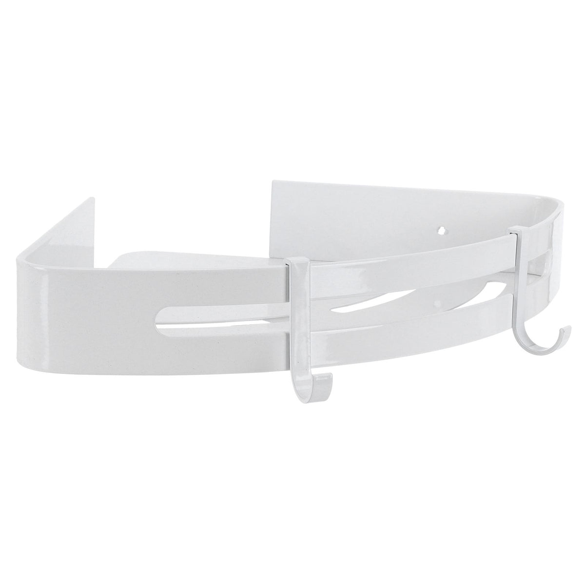 White Toilet Triangular Basket Hotel Bathroom Single Layer Aluminum Shelf for Bathroom