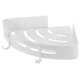 White Toilet Triangular Basket Hotel Bathroom Single Layer Aluminum Shelf for Bathroom