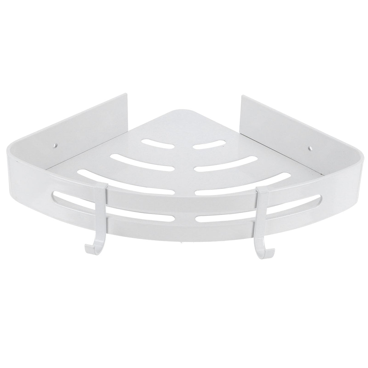White Toilet Triangular Basket Hotel Bathroom Single Layer Aluminum Shelf for Bathroom