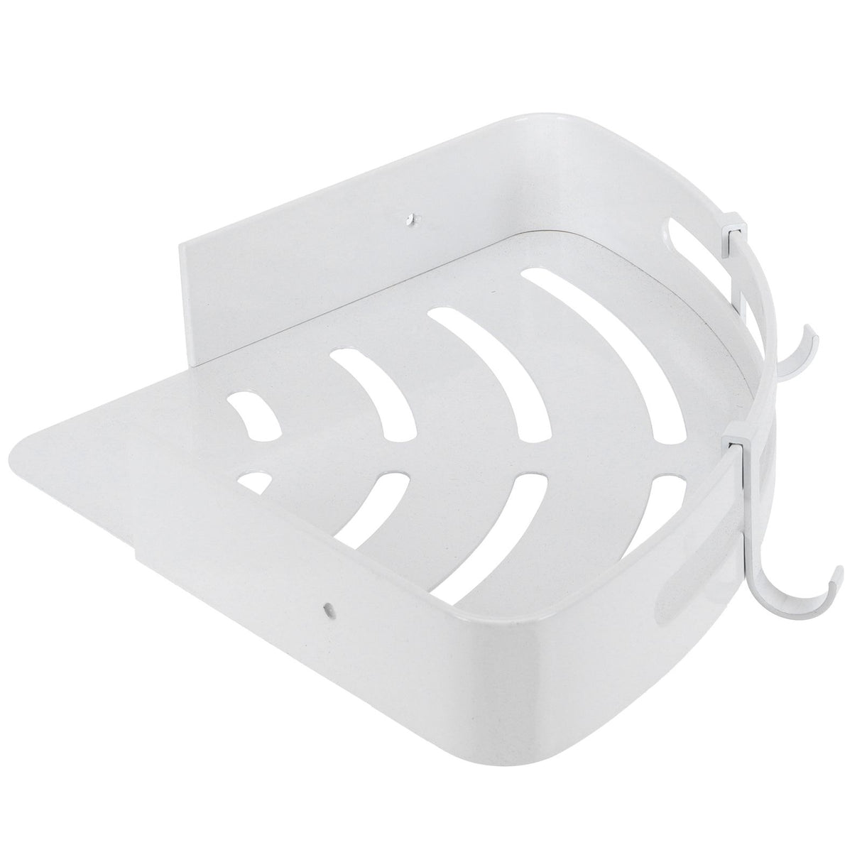 White Toilet Triangular Basket Hotel Bathroom Single Layer Aluminum Shelf for Bathroom