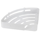 White Toilet Triangular Basket Hotel Bathroom Single Layer Aluminum Shelf for Bathroom - Rear View