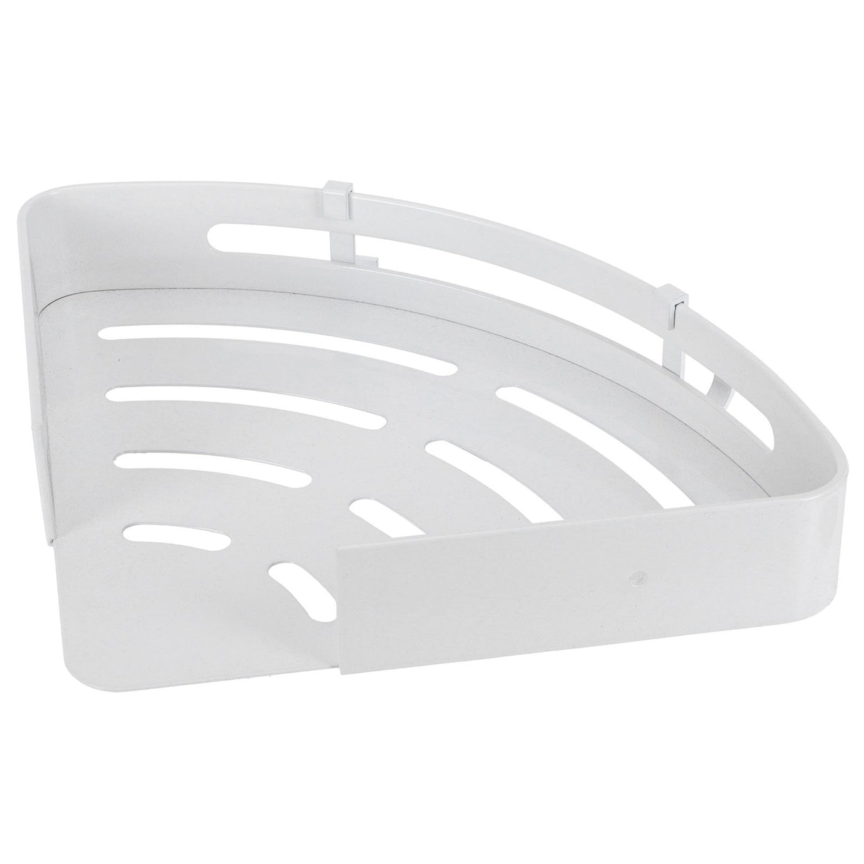 White Toilet Triangular Basket Hotel Bathroom Single Layer Aluminum Shelf for Bathroom