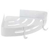 White Toilet Triangular Basket Hotel Bathroom Single Layer Aluminum Shelf for Bathroom