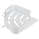 White Toilet Triangular Basket Hotel Bathroom Single Layer Aluminum Shelf for Bathroom - Extra Image