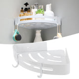 White Toilet Triangular Basket Hotel Bathroom Single Layer Aluminum Shelf for Bathroom - Extra Image