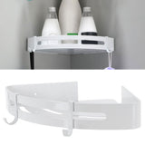 White Toilet Triangular Basket Hotel Bathroom Single Layer Aluminum Shelf for Bathroom