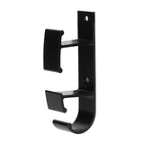 Black Washstand Wall Mounted Washbasin Rack Hook Holder Bathroom Toilet Accessory - Front View