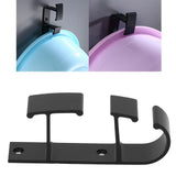 Black Washstand Wall Mounted Washbasin Rack Hook Holder Bathroom Toilet Accessory