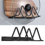 Space Aluminum Cutting Board Storage Rack Holder Pan Pot Lid Organizer for Home Use - Extra Image