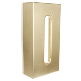 Tissue Box Innovative Rectangular 304 Stainless Steel Napkin Paper Holder Container Gold - Low Angle