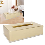 Tissue Box Innovative Rectangular 304 Stainless Steel Napkin Paper Holder Container Gold - Extra Image