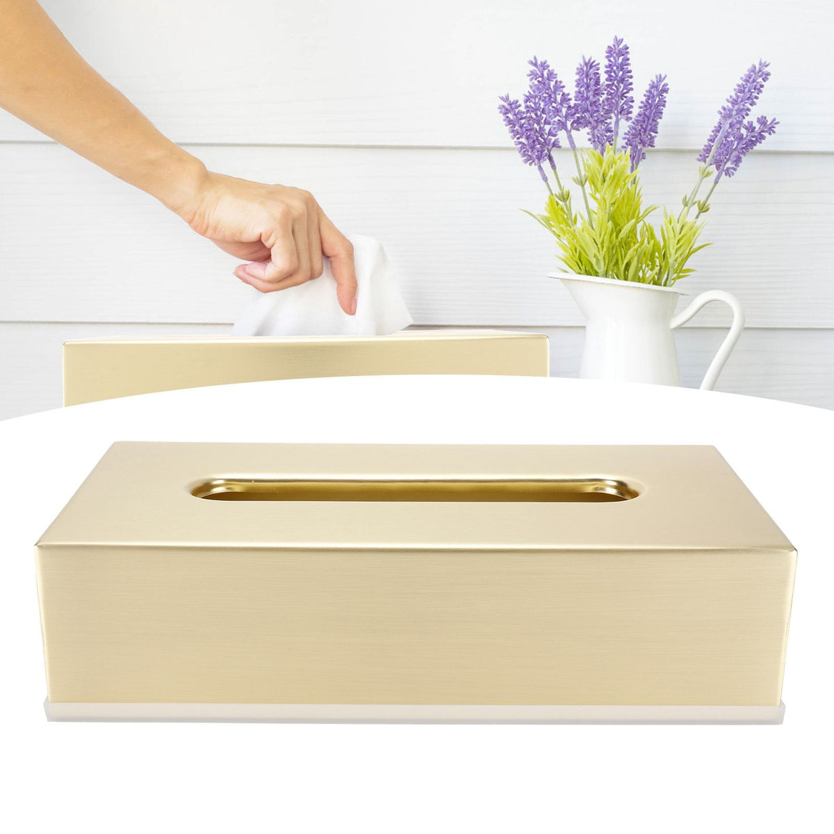 Tissue Box Innovative Rectangular 304 Stainless Steel Napkin Paper Holder Container Gold