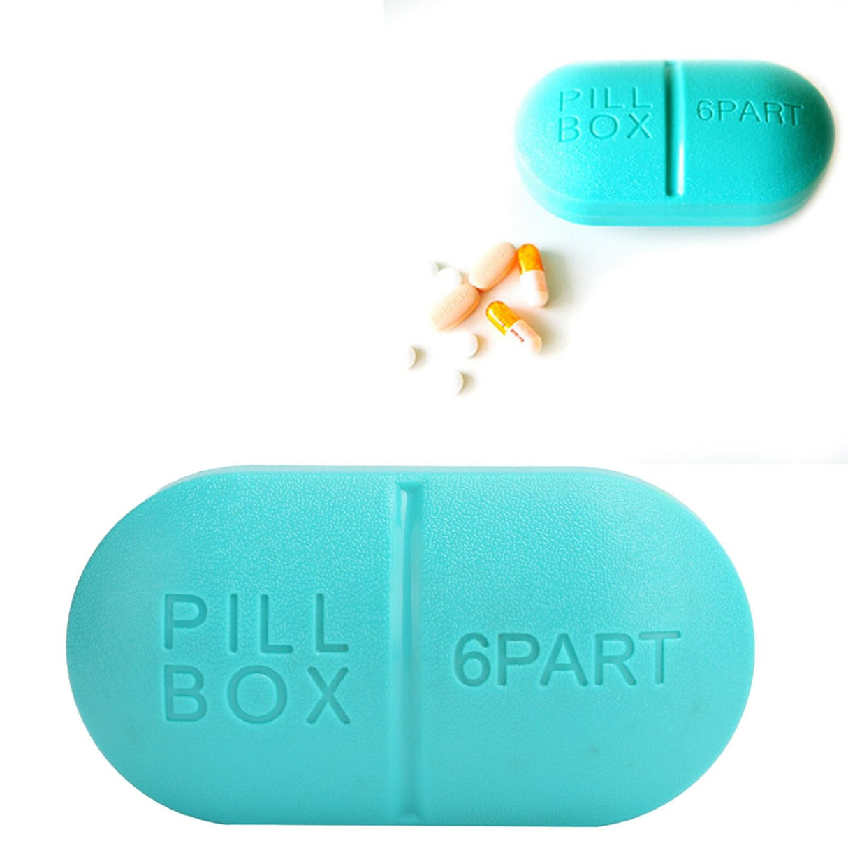 6 Grid Mini Pills Case Portable Medicine Box Travel Tablet Container Holder Organizer6 Grid Blue