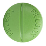 4 Grid Pills Case Round Portable Medicine Box Holder Organizer for Home Travel SuppliesGreen - Side View
