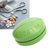 4 Grid Pills Case Round Portable Medicine Box Holder Organizer for Home Travel SuppliesGreen - Extra Image