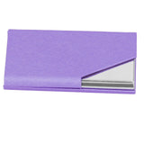 Business Card Holder Stainless Steel Innovative Name Card Case Organizer for Commercial UsePurple 007#