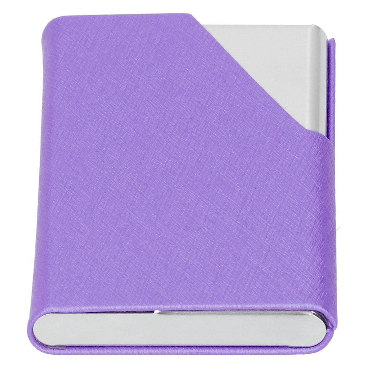 Business Card Holder Stainless Steel Innovative Name Card Case Organizer for Commercial UsePurple 007#