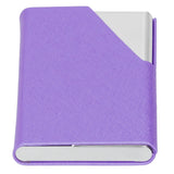 Business Card Holder Stainless Steel Innovative Name Card Case Organizer for Commercial UsePurple 007#