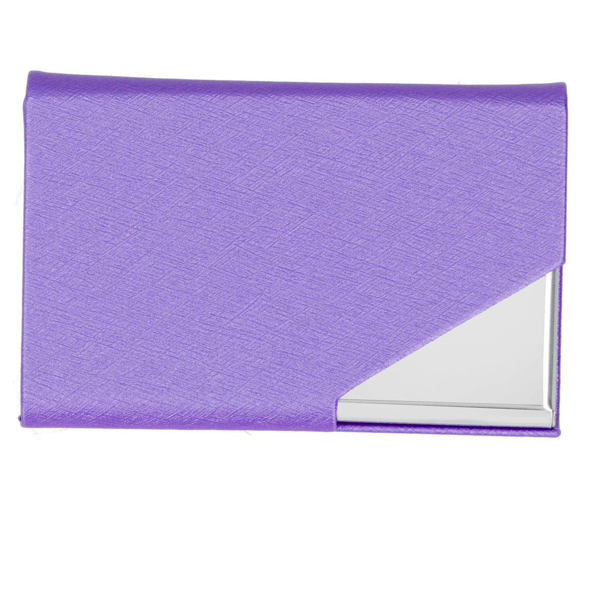 Business Card Holder Stainless Steel Innovative Name Card Case Organizer for Commercial UsePurple 007#