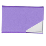 Business Card Holder Stainless Steel Innovative Name Card Case Organizer for Commercial UsePurple 007# - 45-Degree Angle