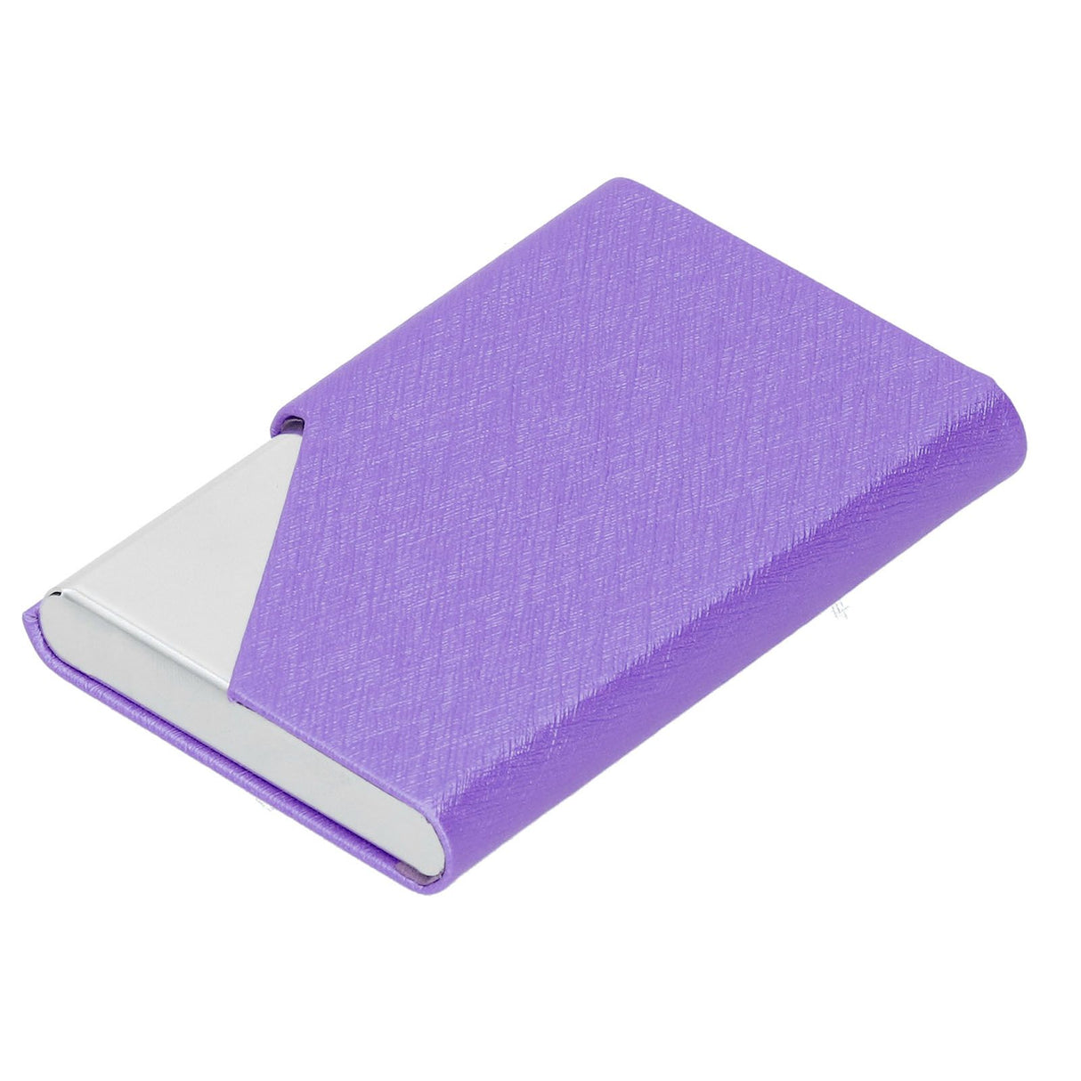 Business Card Holder Stainless Steel Innovative Name Card Case Organizer for Commercial UsePurple 007#