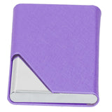 Business Card Holder Stainless Steel Innovative Name Card Case Organizer for Commercial UsePurple 007#