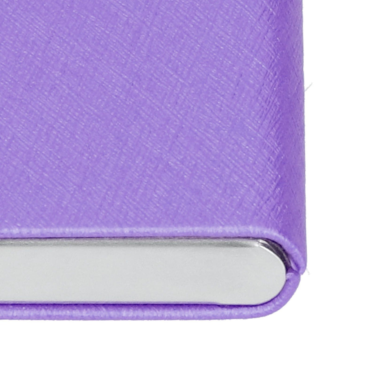 Business Card Holder Stainless Steel Innovative Name Card Case Organizer for Commercial UsePurple 007#